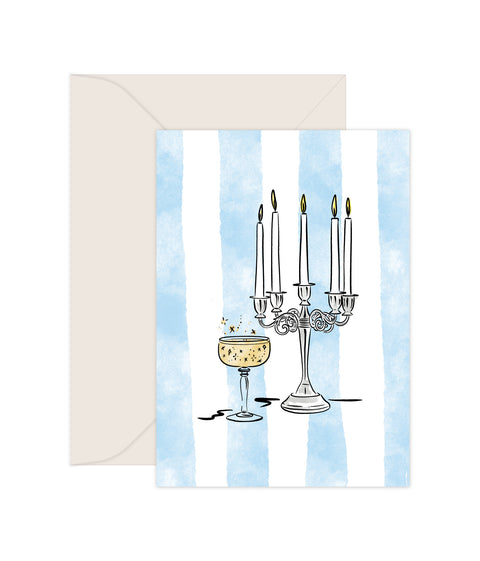 Champagne at Candlelight - Greeting Card