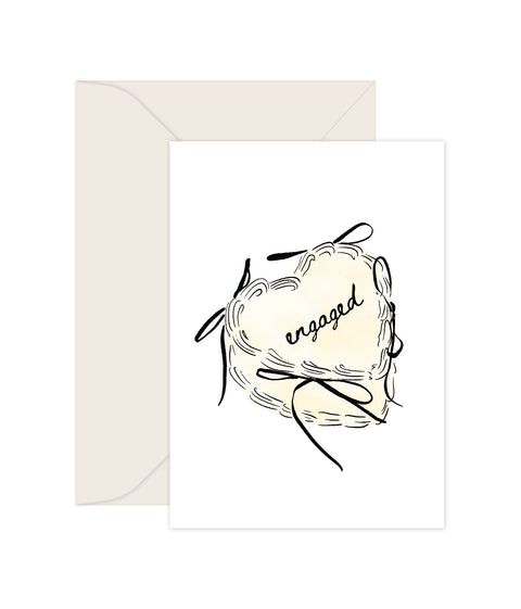 Engaged Cake - Greeting Card