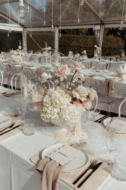 Wedding table at Vaucluse Estate