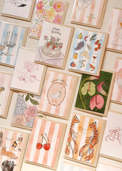 With Sympathy x - Greeting Card