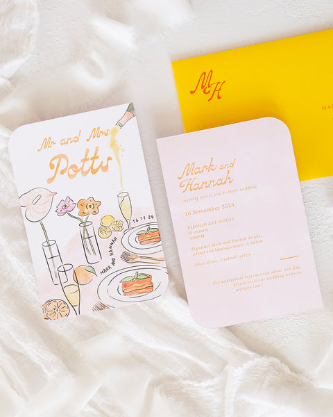 Watercolor Invite Australia
