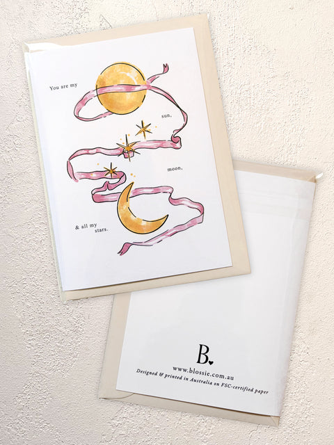 Celestial Love - Greeting Card